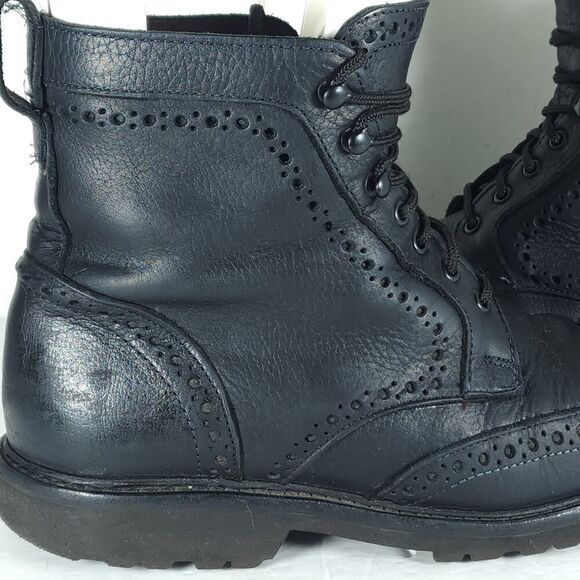 Allen Edmonds Men’s Long Branch US8,5D Black Pebbled Leather Wingtip Boots main image 5